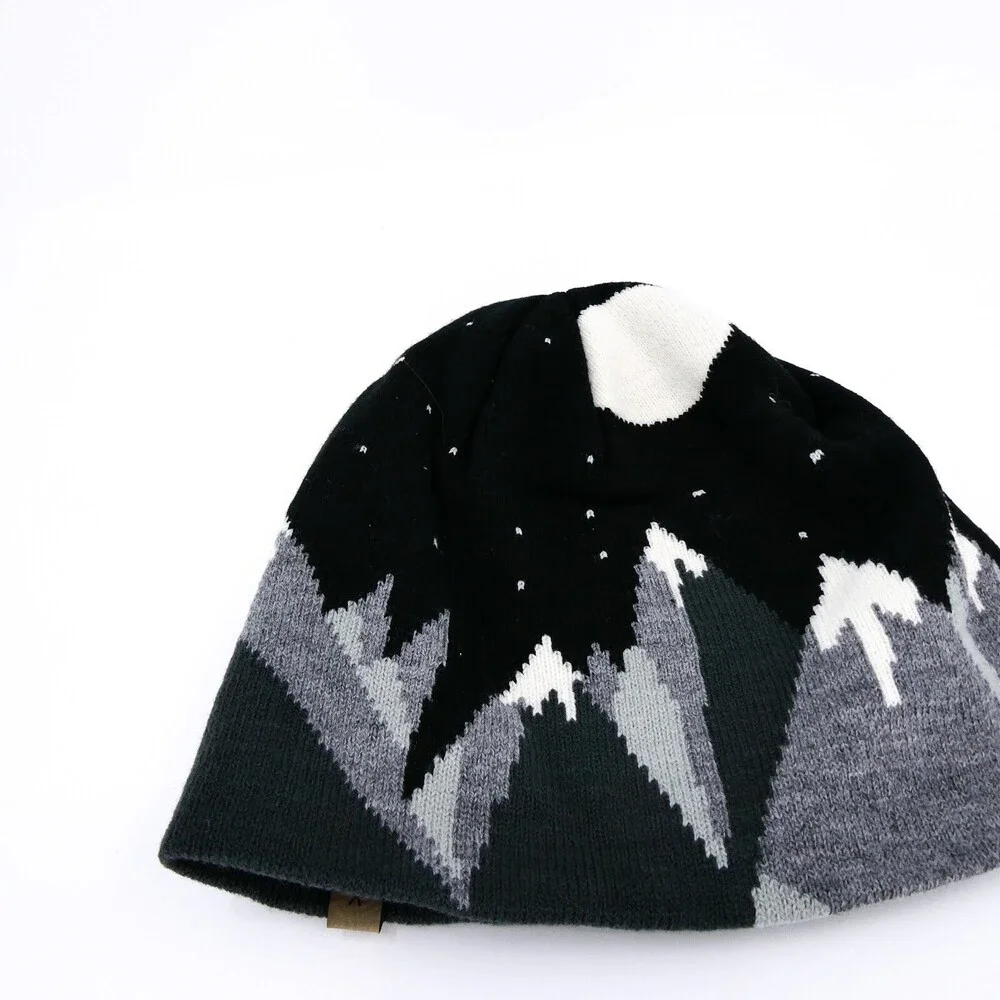 Yellowstone Club Hat YC Mens One Size Winter Beanie Cap Black Knit‎ Ouray Sport